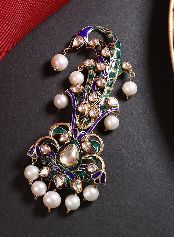 Shikhavali Kalangi in Jadau with Meenakari